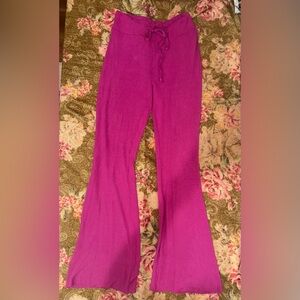 Wildfox Magenta Flared Tennis Pants